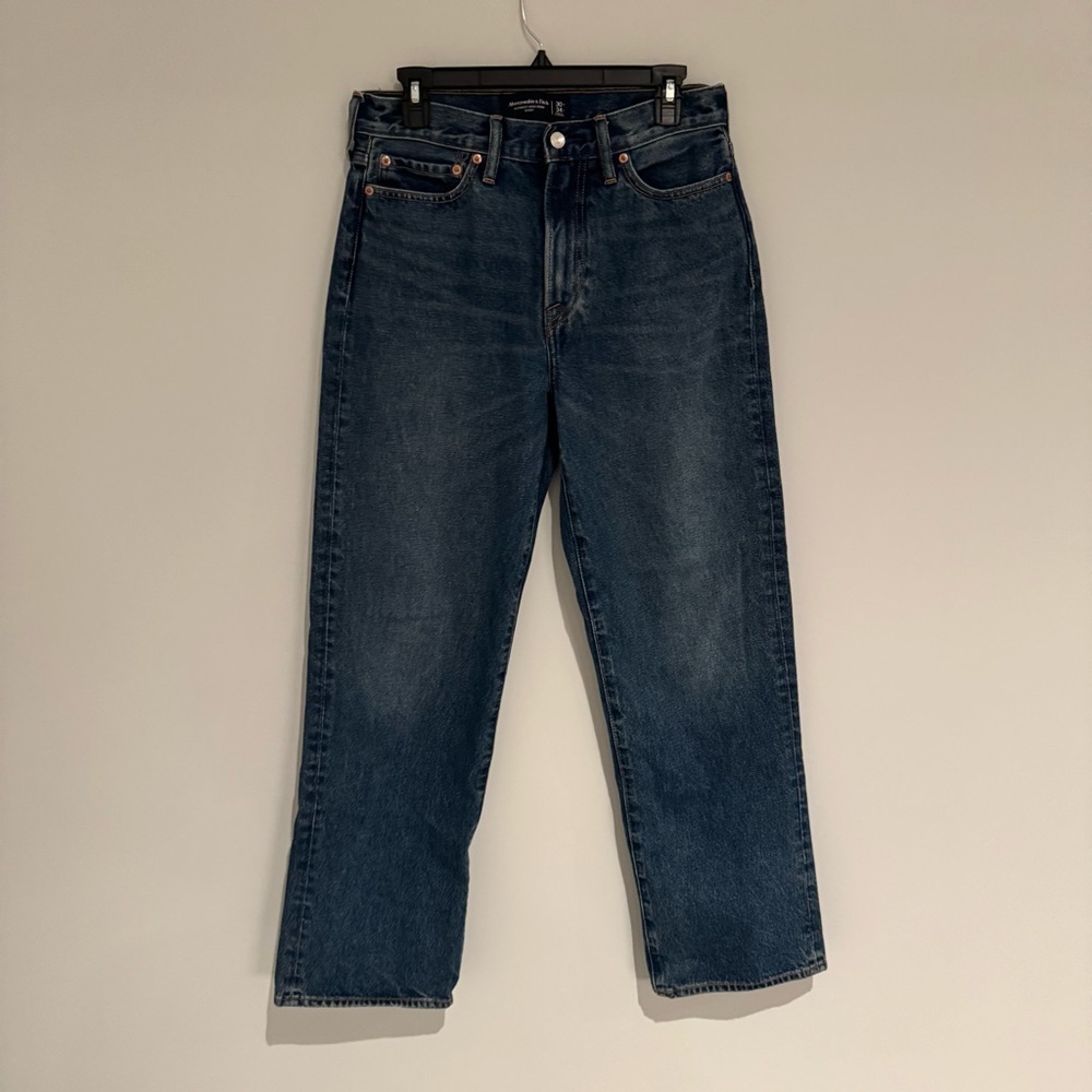 Abercrombie & Fitch Baggy Blue Jeans 30x34 Like New